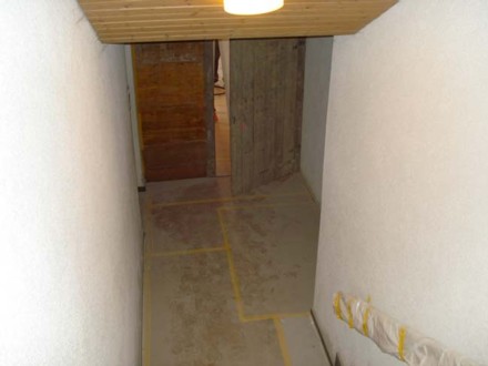 Zugang zur Baustelle im Untergeschoss Schulhaus Hagacher
